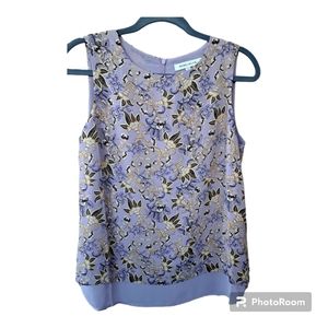 ROSE & OLIVE Lavender Floral Sleeveless Blouse Size S
